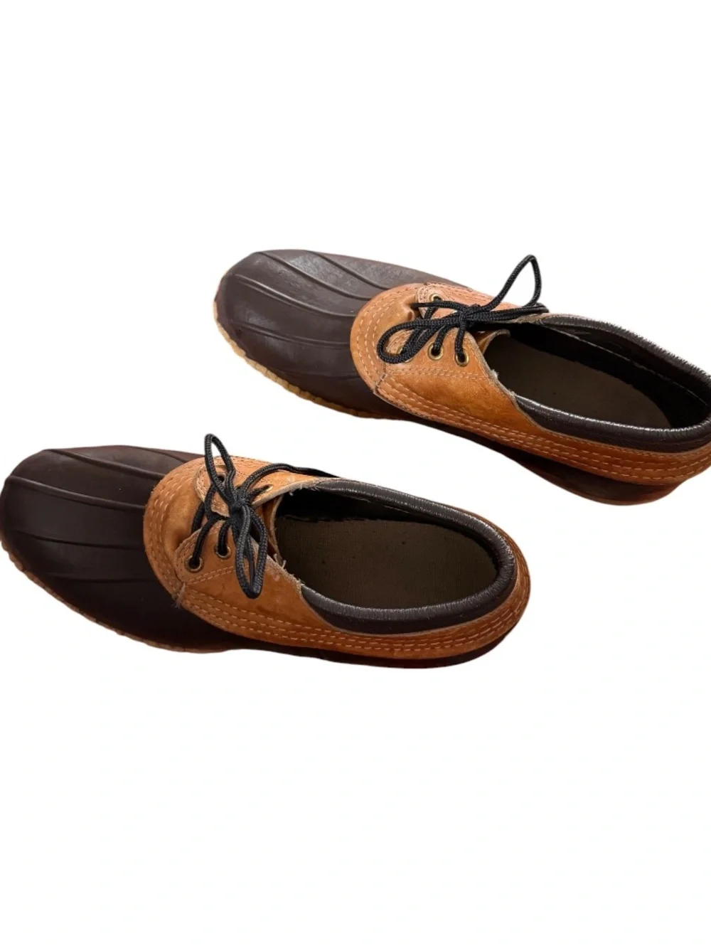 L.L. Bean Maine Hunting Shoe Duck Shoes 10M | Made in USA | Brown Leather Rubber